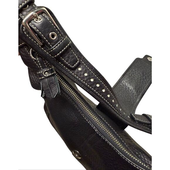 NEW Vintage Coach Hampton Soho 5054 Shoulder Bag Black Pebbled Leather - Picture 6 of 9